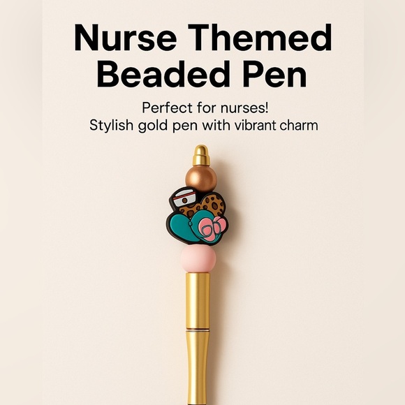 Colorful nurse Pen with heart Design - Picture 1 of 3